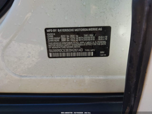 Aukcja sprzedaży 2014 Bmw X5 Xdrive35i, vin: 5UXKR0C53E0H26143, numer aukcji: 44650789