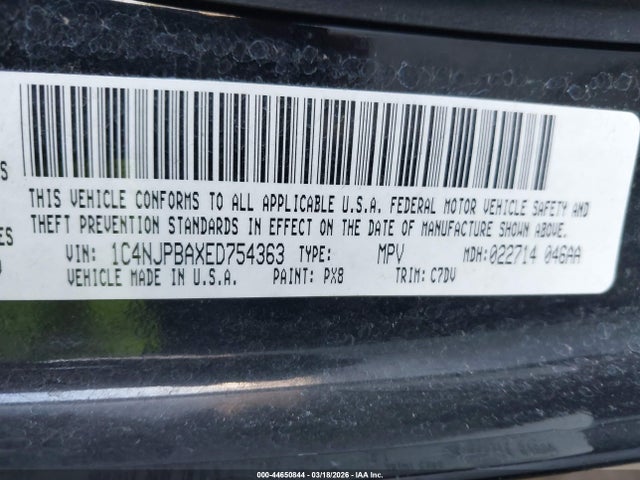 1C4NJPBAXED754363 Jeep Patriot Altitude