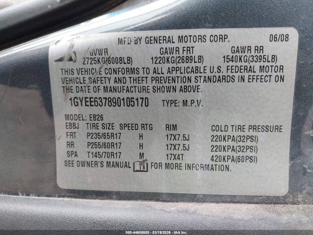 2009 CADILLAC SRX 1GYEE637890105170 Photo 8