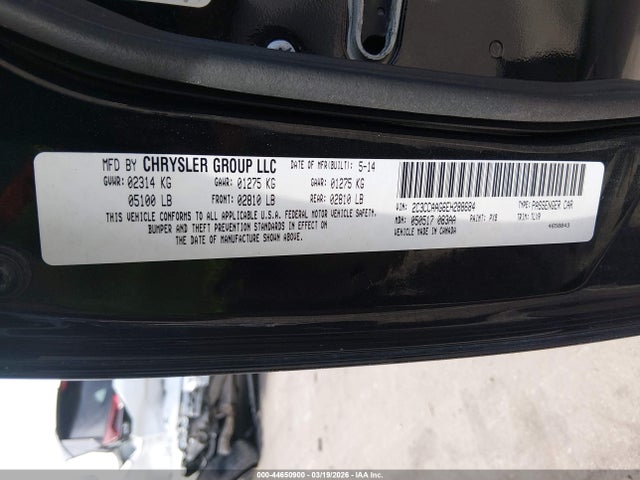 44650900 :رقم المزاد ، 2C3CCAAG6EH288684 vin ، 2014 Chrysler 300 مزاد بيع