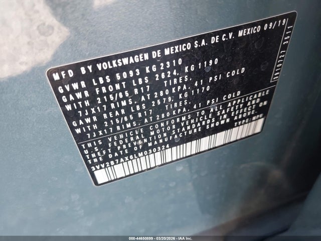 3VV2B7AX6LM030324 Volkswagen Tiguan