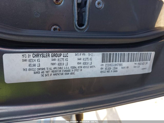 2011 Chrysler 300 Limited მანქანა იყიდება აუქციონზე, vin: 2C3CA5CG1BH579891, აუქციონის ნომერი: 44650908