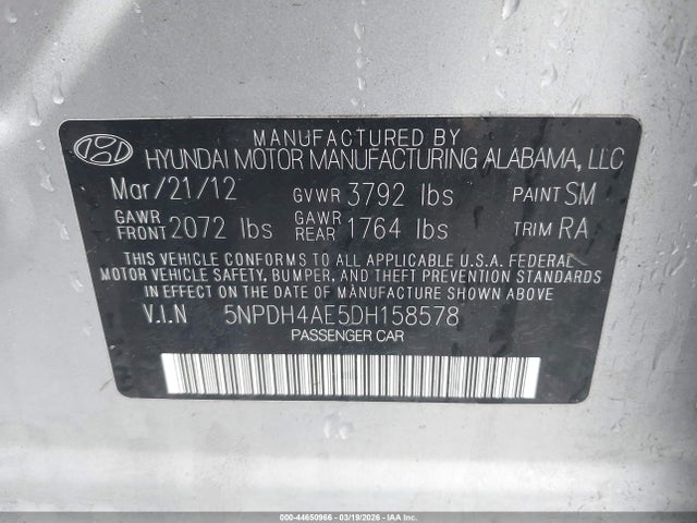 2013 HYUNDAI ELANTRA 5NPDH4AE5DH158578 Photo 8