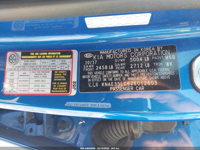 2018 KIA STINGER KNAE35LC6J6012603 Photo 8