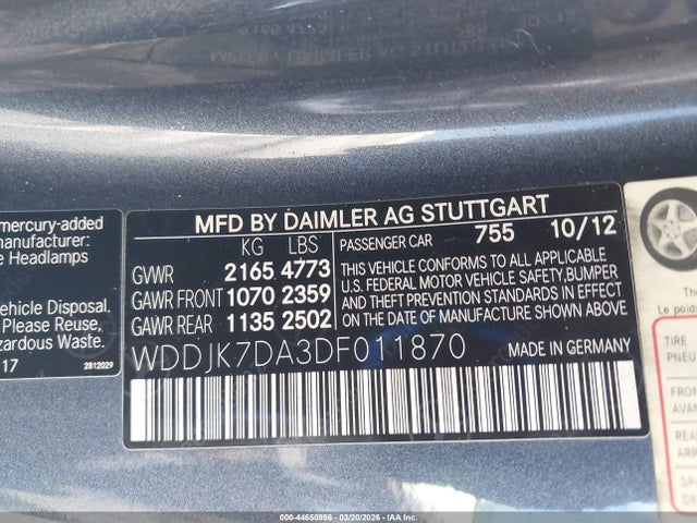 2013 MERCEDES-BENZ SL 550 WDDJK7DA3DF011870 Photo 8