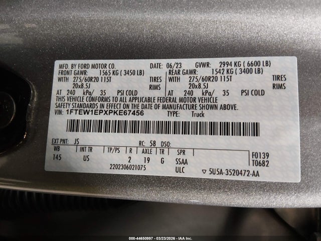 2023 FORD F-150 1FTEW1EPXPKE67456 Photo 8