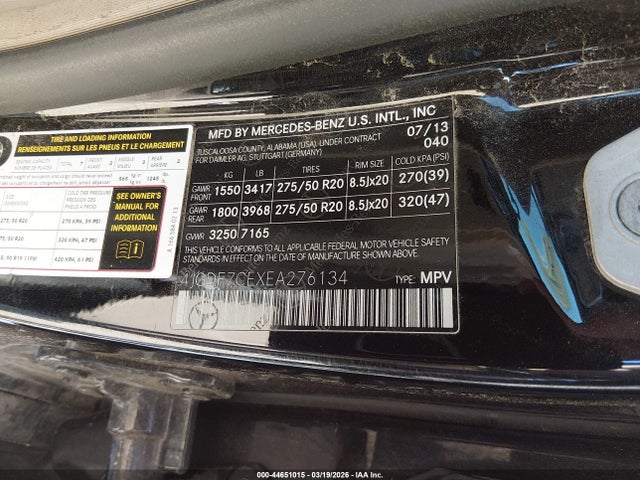 Продаж на аукціоні авто 2014 Mercedes-benz Gl 450 4matic, vin: 4JGDF7CEXEA276134, номер лоту: 44651015