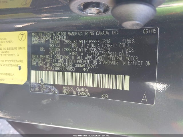 Aukcja sprzedaży 2005 Lexus Rx 330, vin: 2T2HA31U85C076853, numer aukcji: 44651075