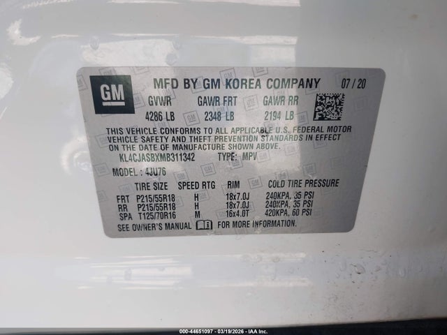 2021 BUICK ENCORE KL4CJASBXMB311342 Photo 8