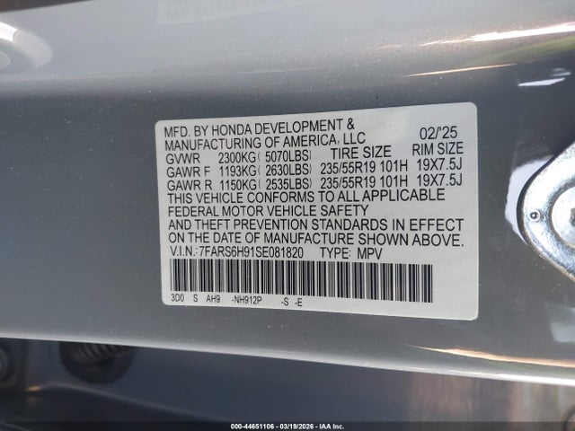 2025 HONDA CR-V HYBRID 7FARS6H91SE081820 Photo 8