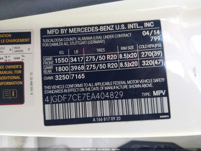 2014 MERCEDES-BENZ GL 450 4JGDF7CE7EA404829 Photo 8