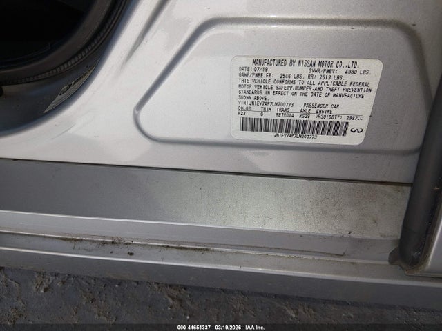 Продажа на аукционе авто 2020 Infiniti Q50, vin: JN1EV7AP7LM200773, номер лота: 44651337