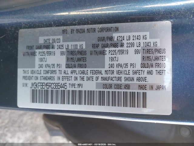 2024 MAZDA CX-5 JM3KFBEM5R0385445 Photo 8