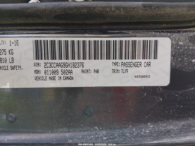 44651404 :رقم المزاد ، 2C3CCAAG9GH182376 vin ، 2016 Chrysler 300 Limited مزاد بيع