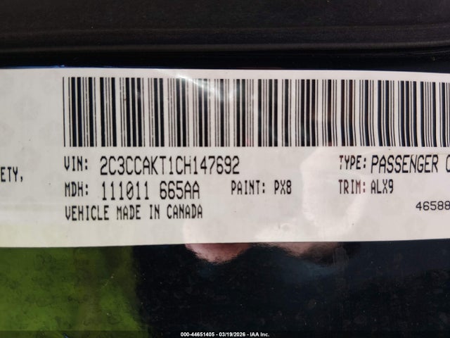 Продажа на аукционе авто 2012 Chrysler 300c Awd, vin: 2C3CCAKT1CH147692, номер лота: 44651405