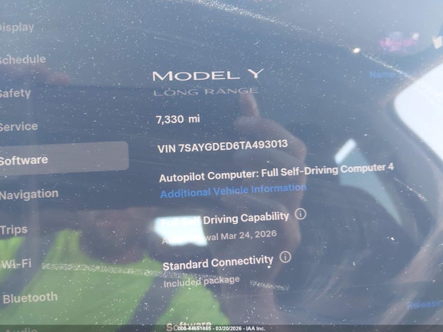 Aukcja sprzedaży 2026 Tesla Model Y Premium Rear-wheel Drive/standard Rear-wheel Drive, vin: 7SAYGDED6TA493013, numer aukcji: 44651465