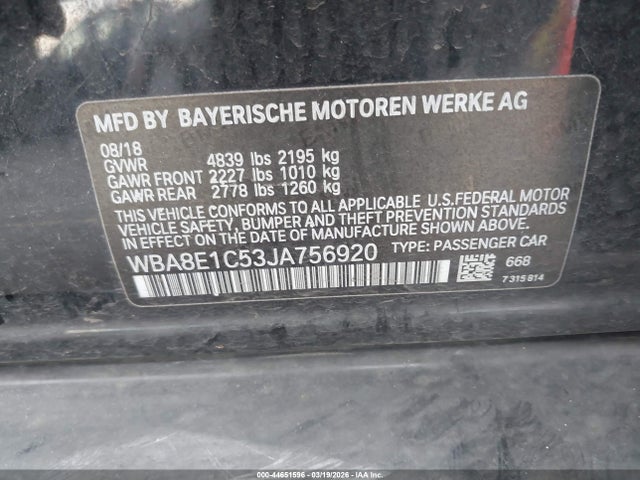 2018 BMW 330E WBA8E1C53JA756920 Photo 8