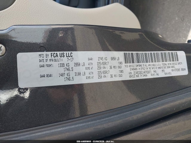 2C4RDGBG1HR783071 Dodge Grand Caravan Se