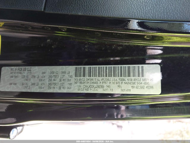 2020 Jeep Wrangler Unlimited Sport 4x4 მანქანა იყიდება აუქციონზე, vin: 1C4HJXDGXLW282360, აუქციონის ნომერი: 44651654
