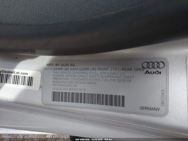 Продаж на аукціоні авто 2013 Audi A7 3.0t Premium, vin: WAU2GAFC3DN027419, номер лоту: 44651656