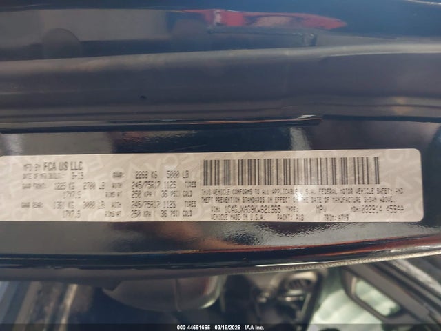 Продажа на аукционе авто 2019 Jeep Wrangler Sport, vin: 1C4GJXAG9KW621365, номер лота: 44651665