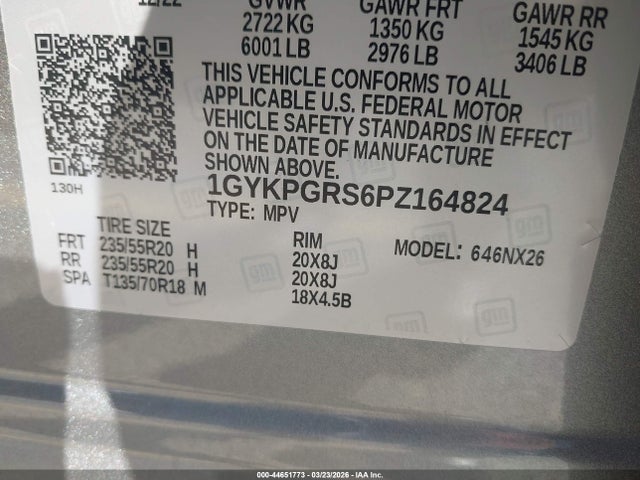 2023 CADILLAC XT6 1GYKPGRS6PZ164824 Photo 8