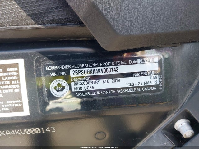 Ski Doo Other 2019 2BPSUGKA4KV000143 Image 9