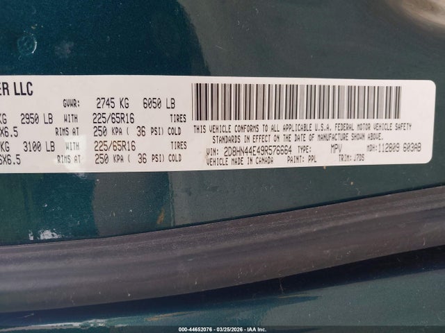 Aukcja sprzedaży 2009 Dodge Grand Caravan Se, vin: 2D8HN44E49R576664, numer aukcji: 44652076