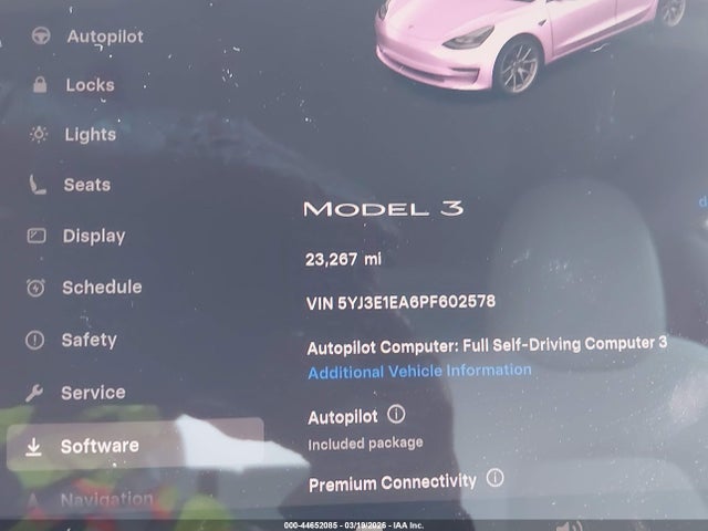 5YJ3E1EA6PF602578 Tesla Model 3 Rear-wheel Drive