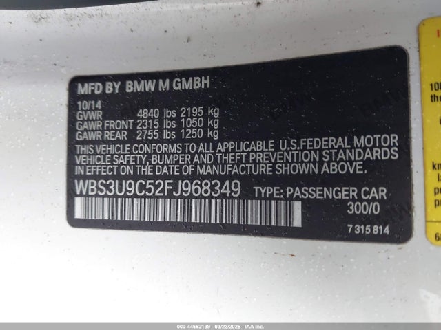 2015 BMW M4 WBS3U9C52FJ968349 Photo 8