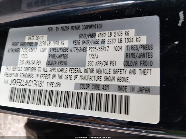 2017 MAZDA CX-5 JM3KFBCL4H0174181 Photo 8
