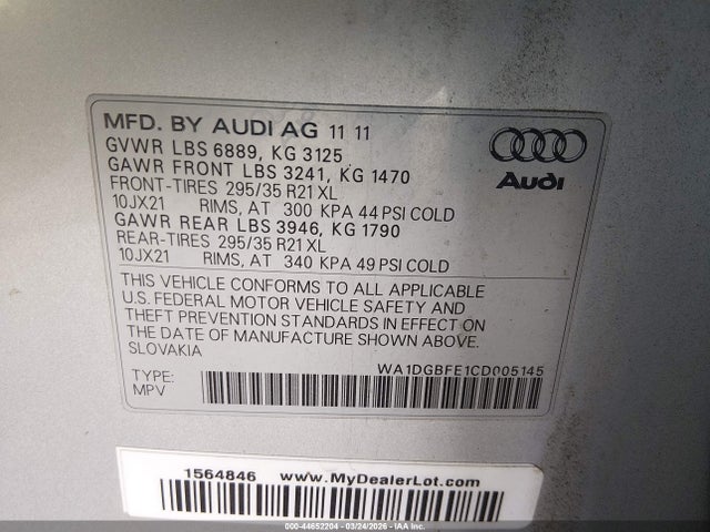 2012 AUDI Q7 WA1DGBFE1CD005145 Photo 8
