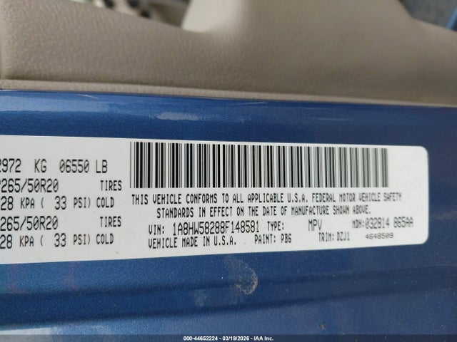 Продаж на аукціоні авто 2008 Chrysler Aspen Limited, vin: 1A8HW58288F148581, номер лоту: 44652224