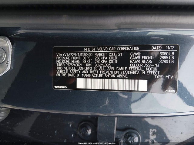 2018 VOLVO XC90 YV4A22PK1J1340400 Photo 8