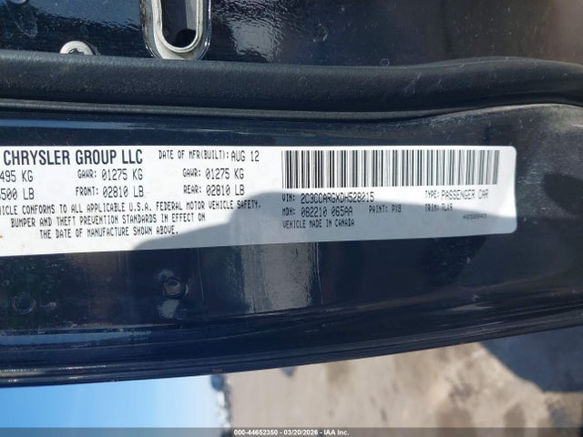 2013 Chrysler 300 Motown მანქანა იყიდება აუქციონზე, vin: 2C3CCARGXDH528015, აუქციონის ნომერი: 44652350