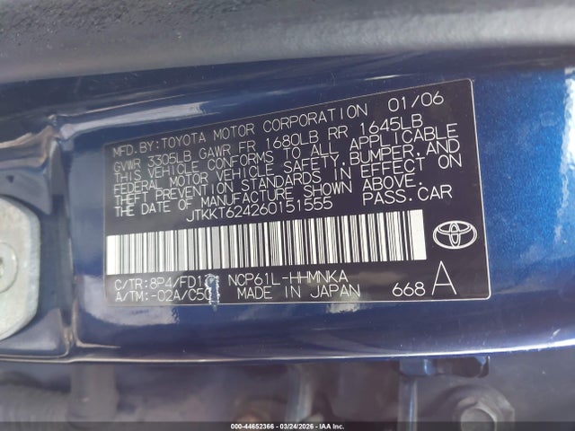 2006 SCION XA JTKKT624260151555 Photo 8