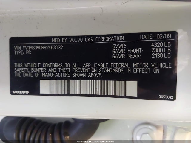 2009 VOLVO S40 YV1MS390892463032 Photo 8