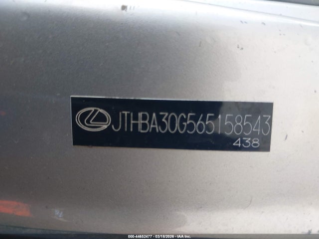 2006 Lexus Es 330 მანქანა იყიდება აუქციონზე, vin: JTHBA30G565158543, აუქციონის ნომერი: 44652477
