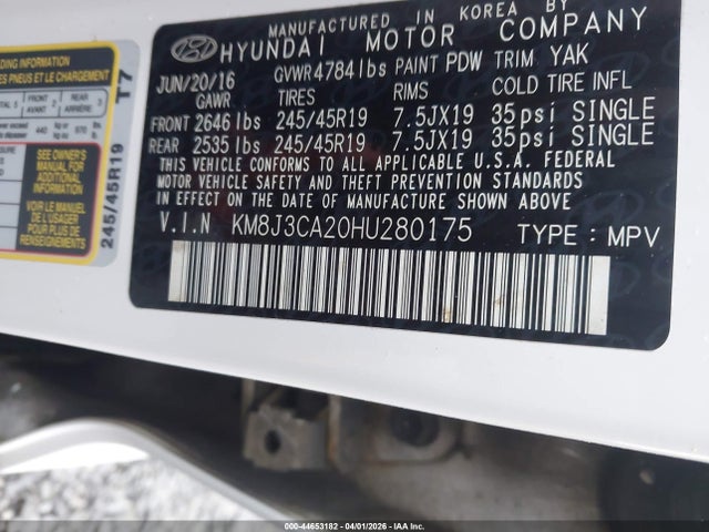 2017 HYUNDAI TUCSON KM8J3CA20HU280175 Photo 8