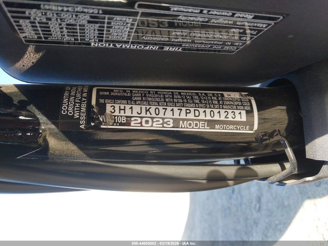 Aukcja sprzedaży 2023 Honda Nva110 B, vin: 3H1JK0717PD101231, numer aukcji: 44655002
