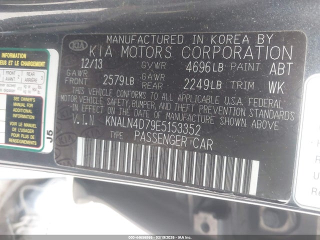 KIA Cadenza Premium 2014 KNALN4D79E5153352 Image 9