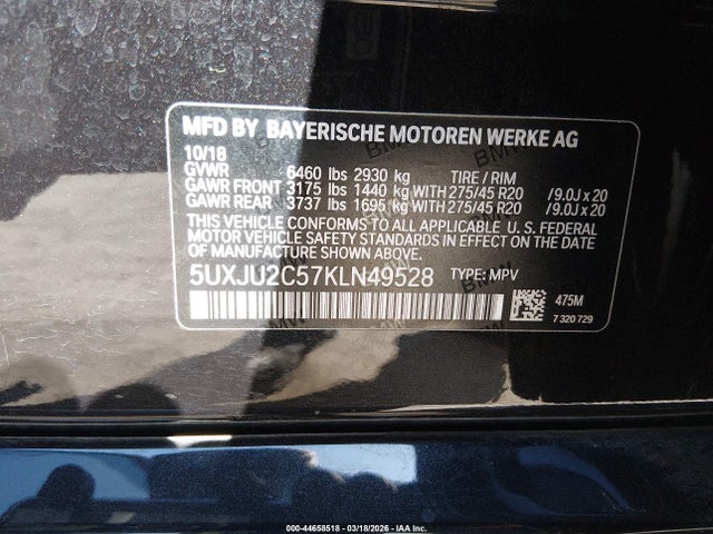 2019 BMW X5 5UXJU2C57KLN49528 Photo 8
