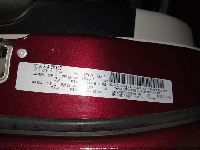 2017 CHRYSLER PACIFICA 2C4RC1CG4HR521804 Photo 8