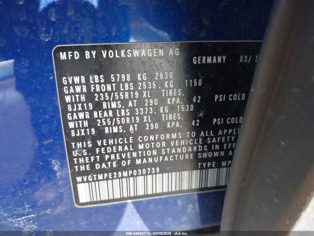 WVGTMPE29MP030739 Volkswagen ID.4 PRO S