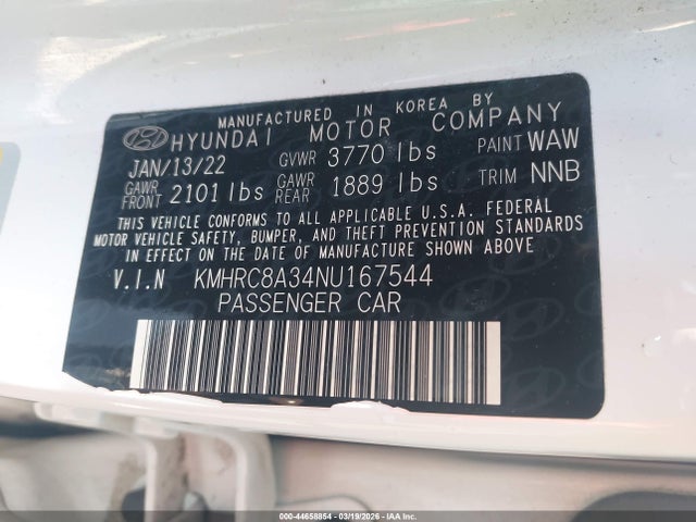 2022 HYUNDAI VENUE KMHRC8A34NU167544 Photo 8