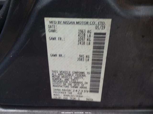 1N4BL4BV1KC247339 Nissan Altima 2.5 S