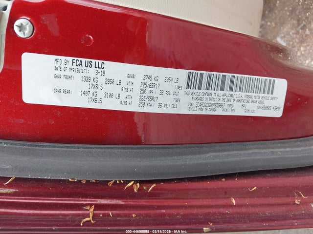 2C4RDGCG3KR659907 Dodge Grand Caravan Sxt