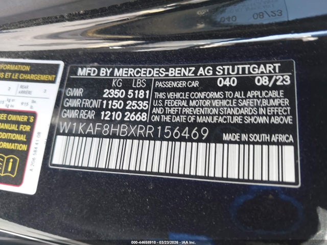 Продаж на аукціоні авто 2024 Mercedes-benz Amg C 43 4matic, vin: W1KAF8HBXRR156469, номер лоту: 44658910