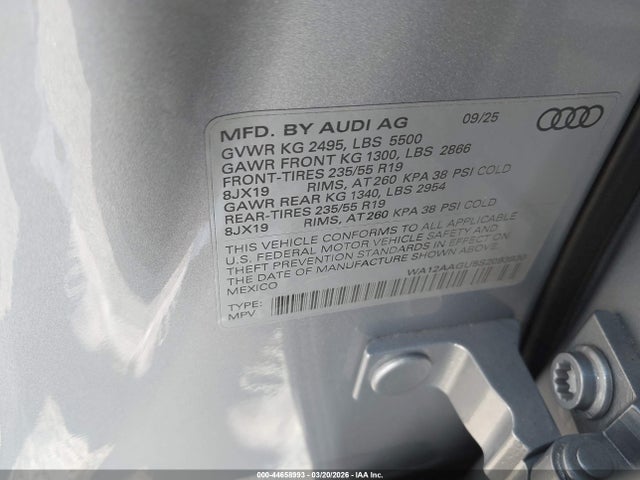 WA12AAGU5S2093930 Audi All-new Q5 Premium Plus Tfsi Quattro S Tronic