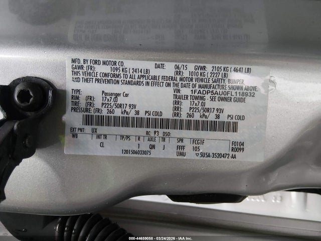 2015 FORD C-MAX HYBRID 1FADP5AU0FL118932 Photo 8